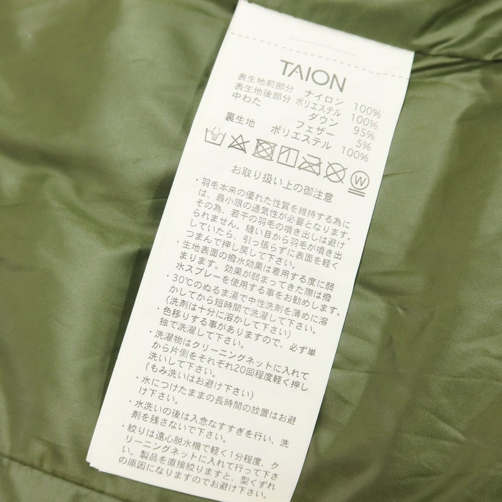 [Used] TAION Nylon Down Vest Olive [Size M] [GRN] [A/W] [Condition Rank B] ​​[Men&