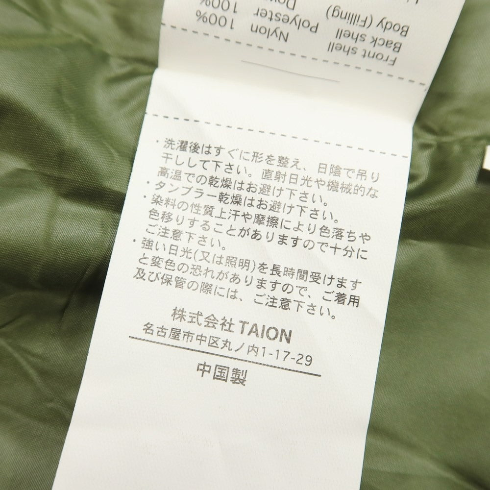 [Used] TAION Nylon Down Vest Olive [Size M] [GRN] [A/W] [Condition Rank B] ​​[Men&