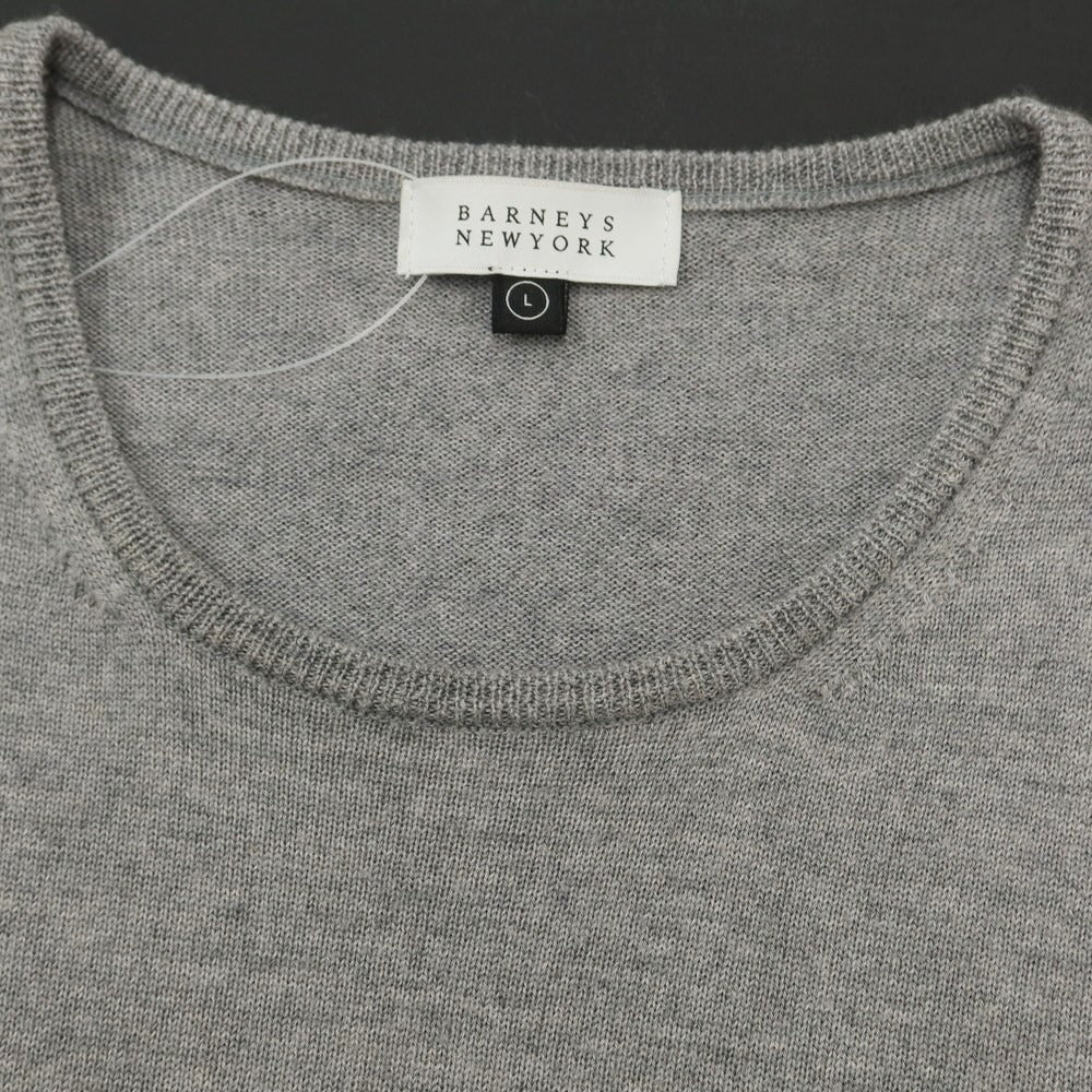 [Used] Barneys New York Wool Crew Neck Pullover Knit Grey [Size L] [GRY] [A/W] [Condition Rank C] [Men&