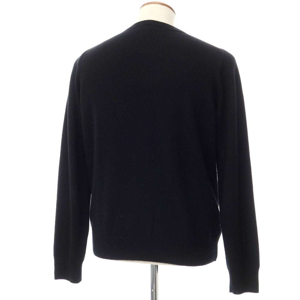【中古】バーニーズニューヨーク BARNEYS NEWYORK カシミヤ クルーネック プルオーバーニット ブラック【サイズL】【BLK】【A/W】【状態ランクC】【メンズ】【768975】