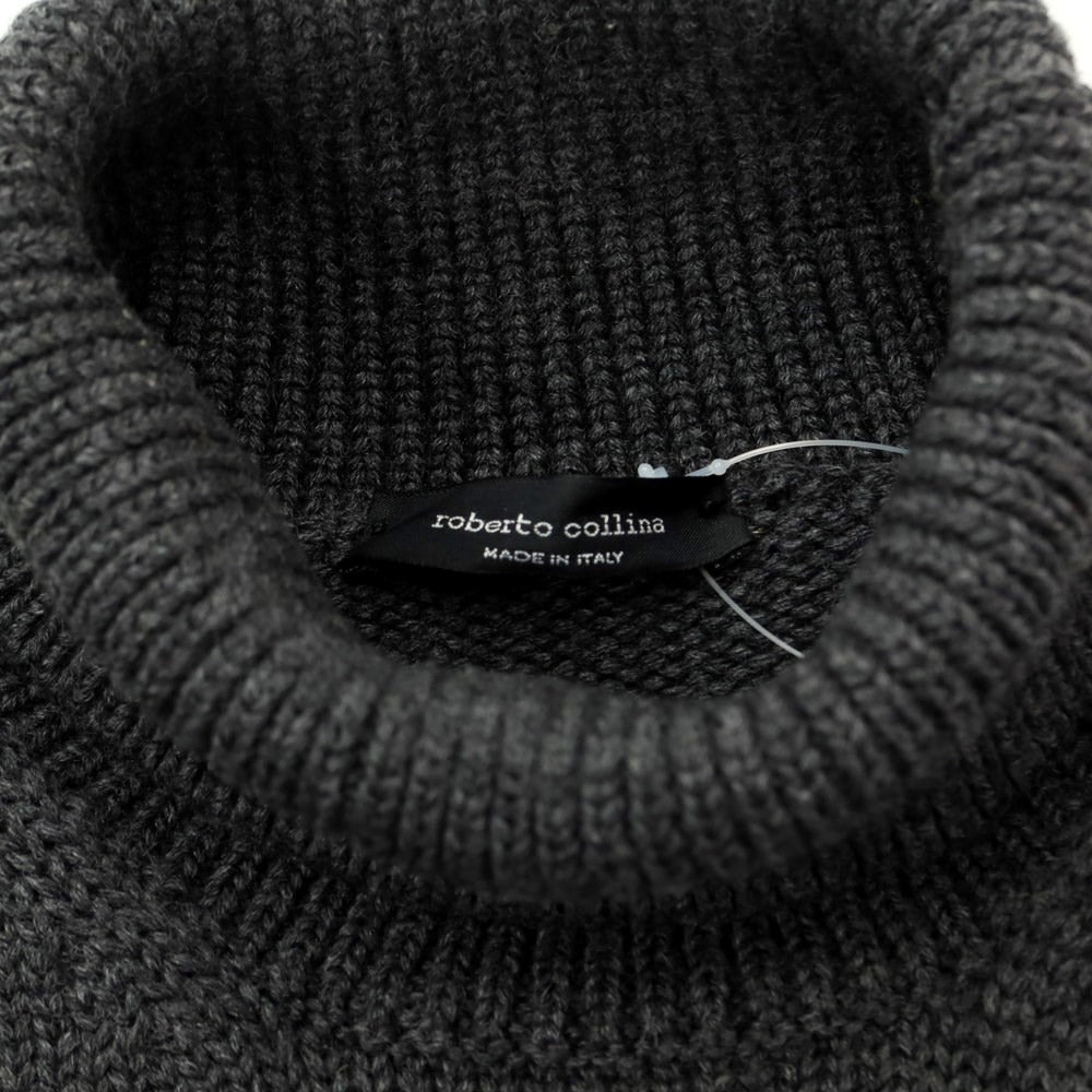 [Used] ROBERTO COLLINA Wool turtleneck pullover knit, dark grey [Size 50] [GRY] [A/W] [Condition Rank B] ​​[Men&