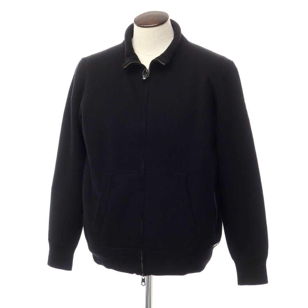 [Used] BARK wool cashmere stand-up collar zip-up knit cardigan, black [Size L] [BLK] [A/W] [Condition Rank C] [Men&