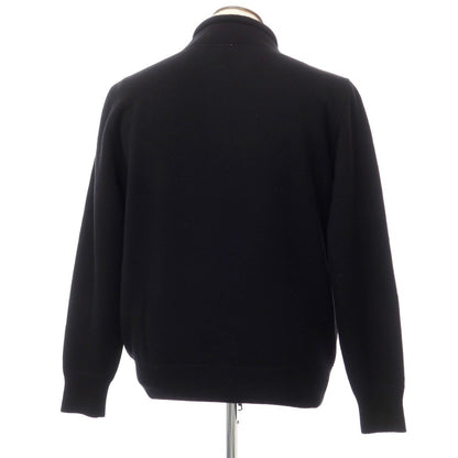 [Used] BARK wool cashmere stand-up collar zip-up knit cardigan, black [Size L] [BLK] [A/W] [Condition Rank C] [Men&