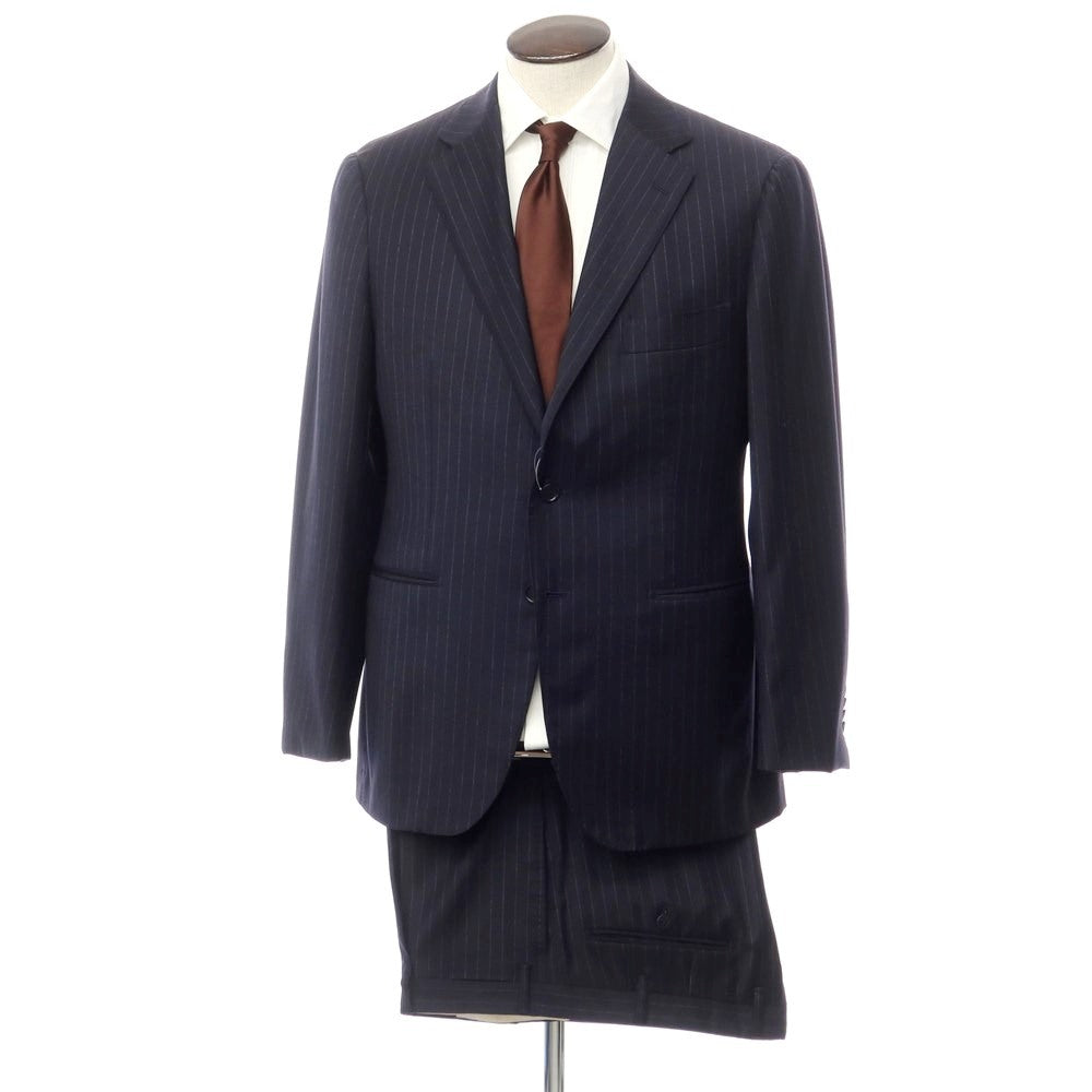 [Used] SOVEREIGN Wool Striped 3-Button Suit Navy x Gray [Size 52] [NVY] [A/W] [Condition Rank D] [Men&