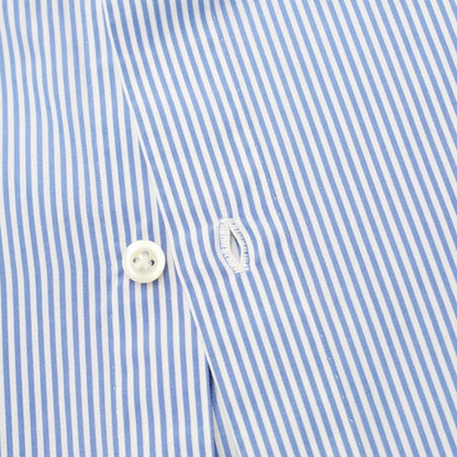 [Used] Luigi Borrelli Broad Cotton Striped BD Shirt Blue x White [Size 42] [BLU] [S/S/A/W] [Condition Rank C] [Men&