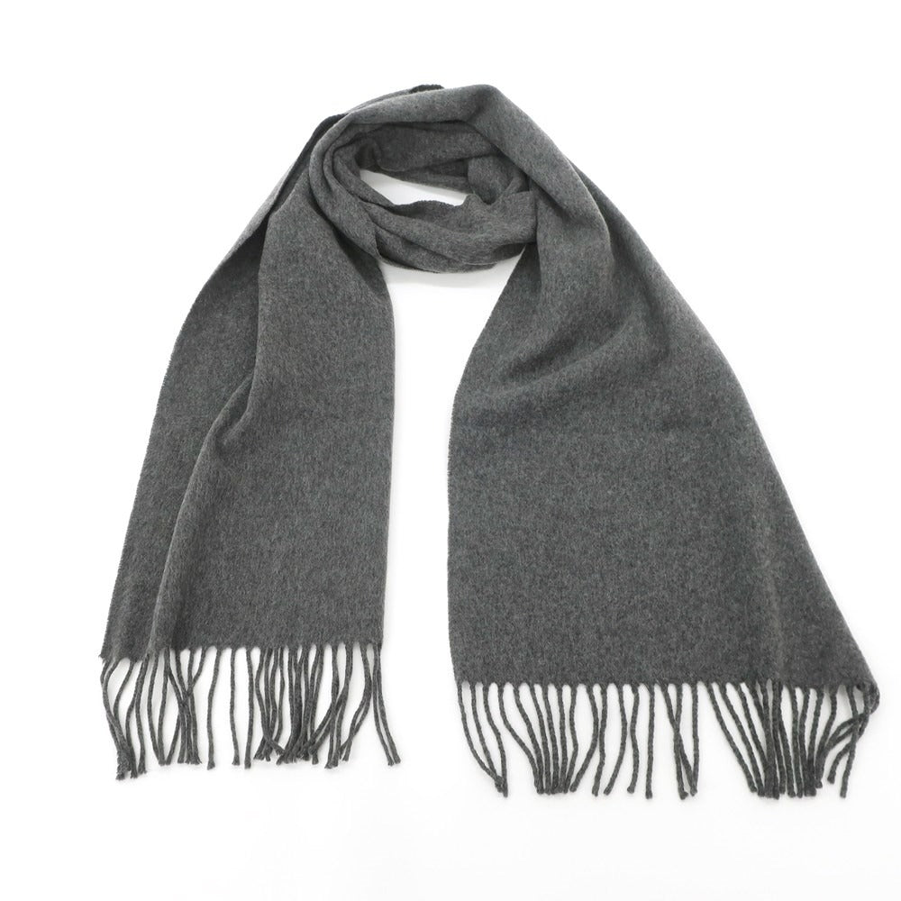 【中古】ジョンストンズ JOHNSTONS カシミヤ フリンジマフラー グレー【GRY】【A/W】【状態ランクB】【メンズ】【768975】