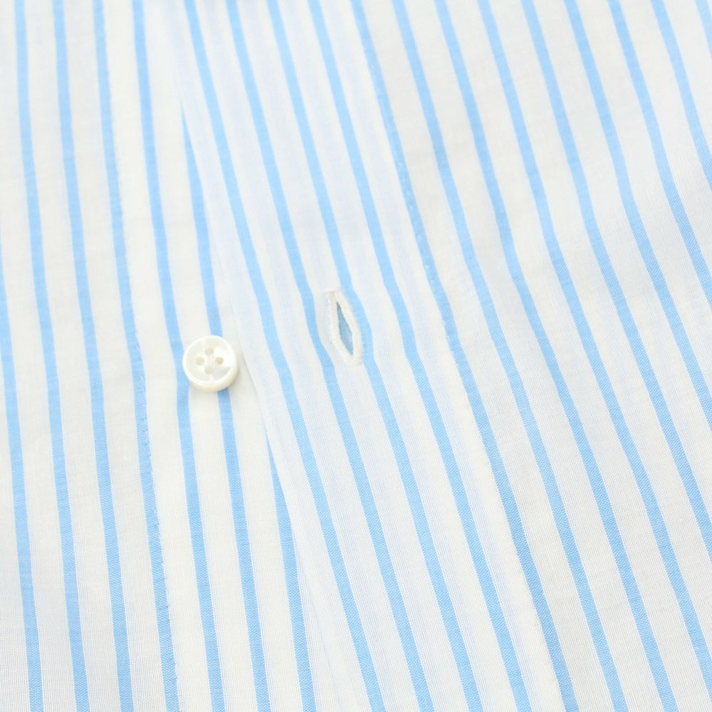 [Used] [Unused] Luigi Borrelli GABLE Cotton Striped Button-down Dress Shirt White x Light Blue [Size 40] [WHT] [S/S/A/W] [Condition Rank S] [Men&
