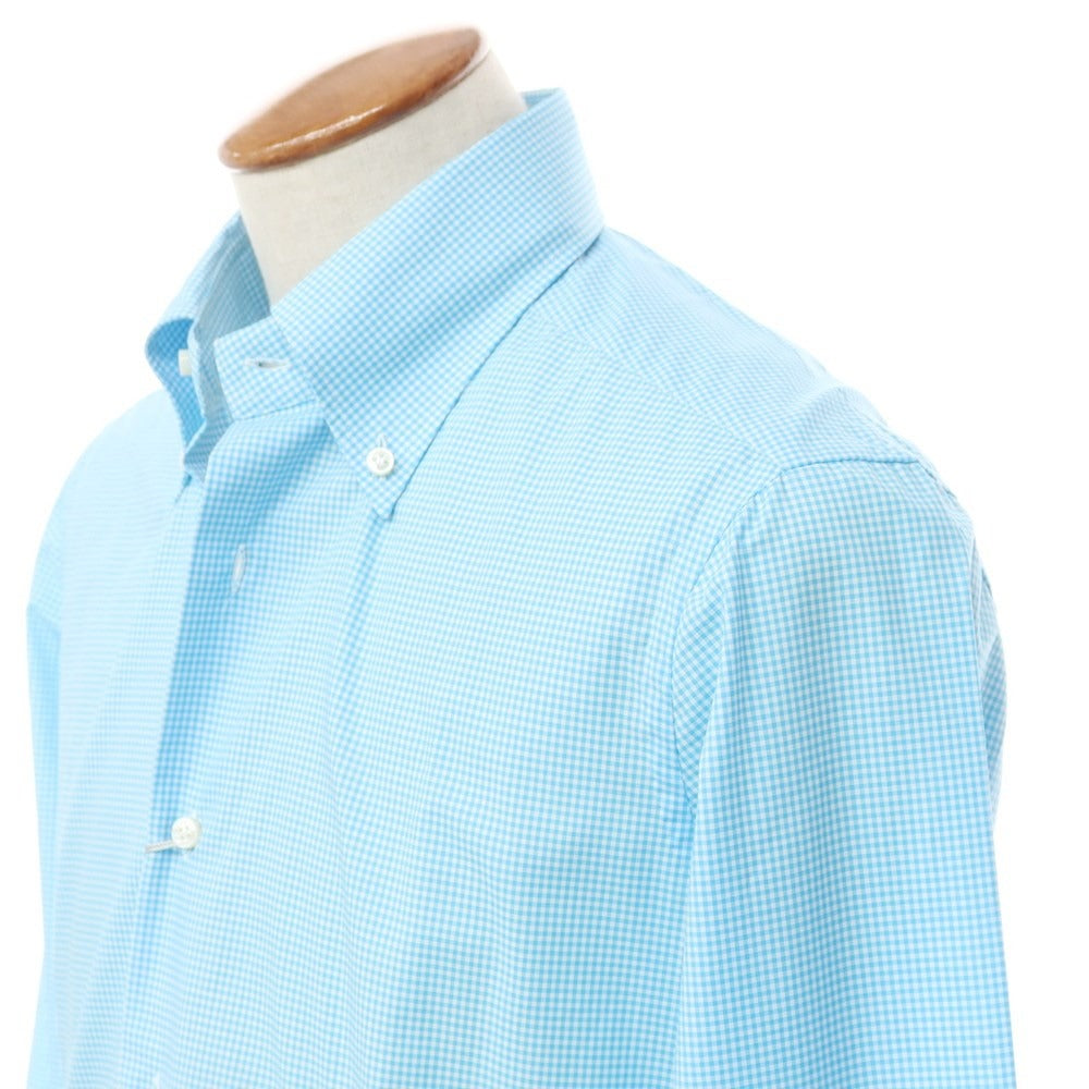 [Used] BARBA Cotton Check Button-down Casual Shirt Light Blue x White [Size 40] [BLU] [S/S/A/W] [Condition Rank A] [Men&