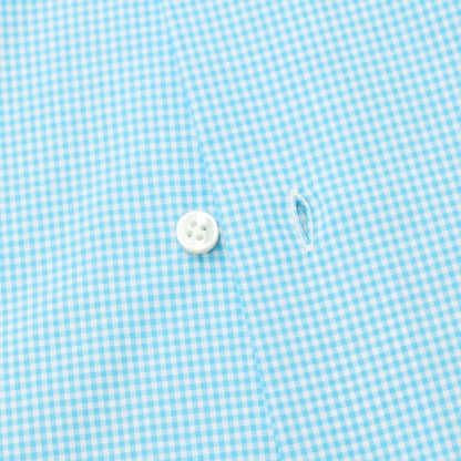 [Used] BARBA Cotton Check Button-down Casual Shirt Light Blue x White [Size 40] [BLU] [S/S/A/W] [Condition Rank A] [Men&