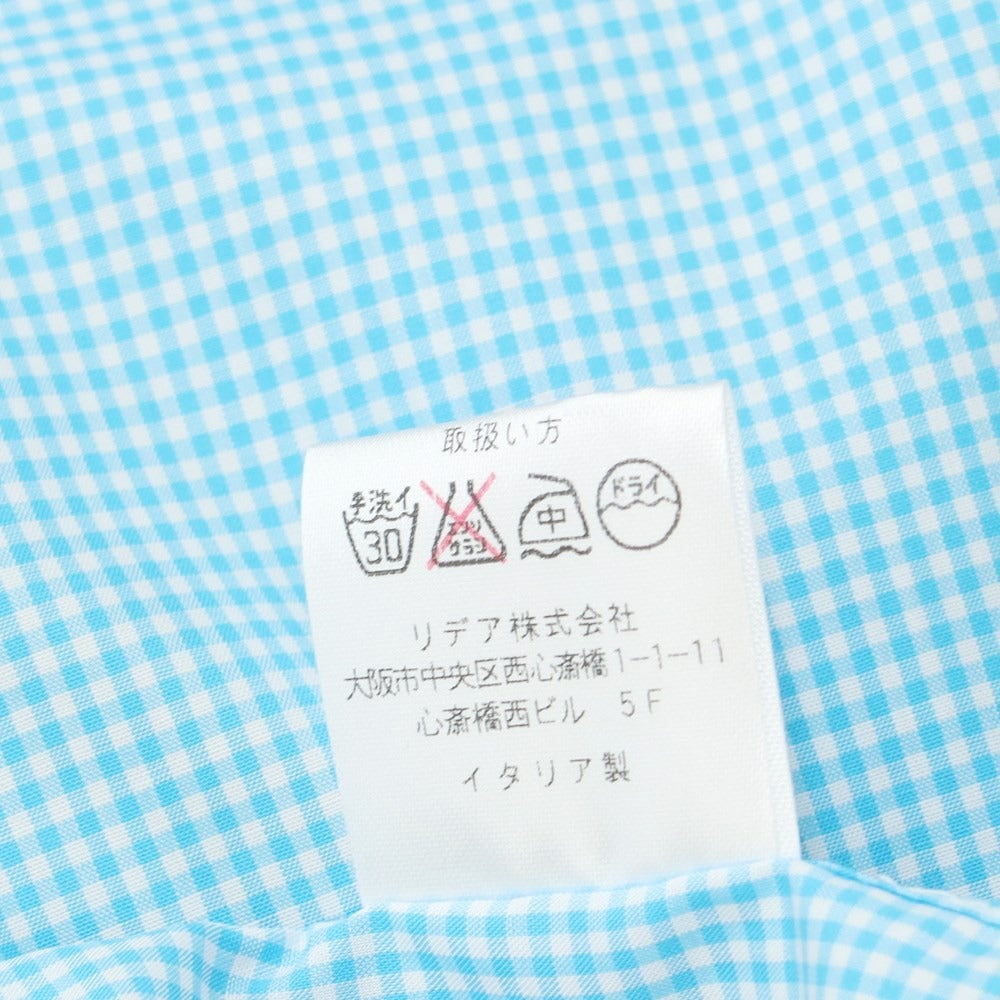 [Used] BARBA Cotton Check Button-down Casual Shirt Light Blue x White [Size 40] [BLU] [S/S/A/W] [Condition Rank A] [Men&