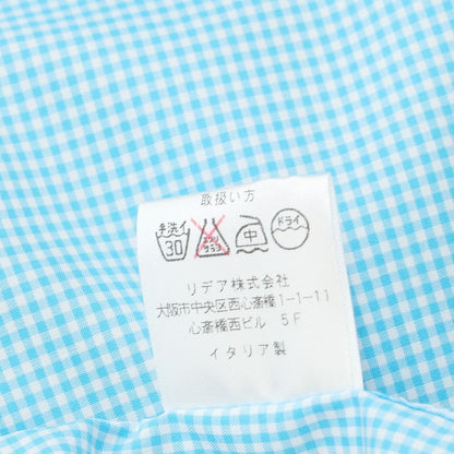 [Used] BARBA Cotton Check Button-down Casual Shirt Light Blue x White [Size 40] [BLU] [S/S/A/W] [Condition Rank A] [Men&