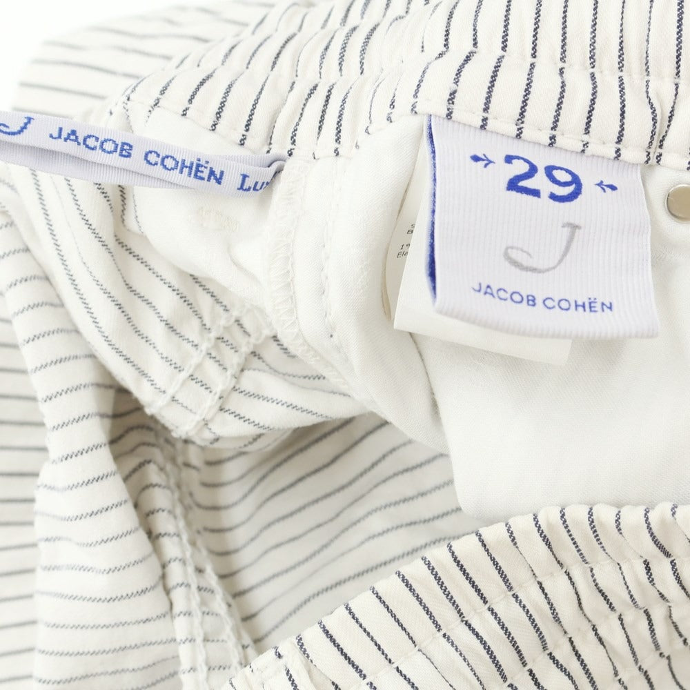 [Used] JACOB COHEN J6154 Stretch Cotton Striped Shorts White x Navy [29] [Condition Rank B] [Men&