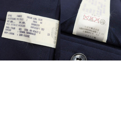 [Used] LARDINI wool mohair double-breasted tailored jacket, navy [44] [Condition: C] [Men&