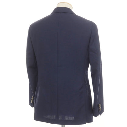 [Used] LARDINI wool mohair double-breasted tailored jacket, navy [44] [Condition: C] [Men&