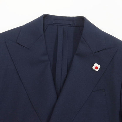 [Used] LARDINI wool mohair double-breasted tailored jacket, navy [44] [Condition: C] [Men&