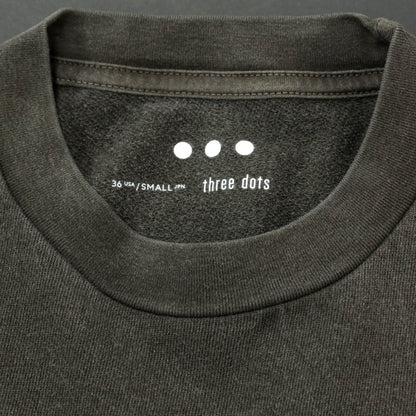 [Used] Three Dots Cotton Sweatshirt Crew Neck Short Sleeve T-Shirt Dark Warm Gray [S] [Condition Rank B] [Men&