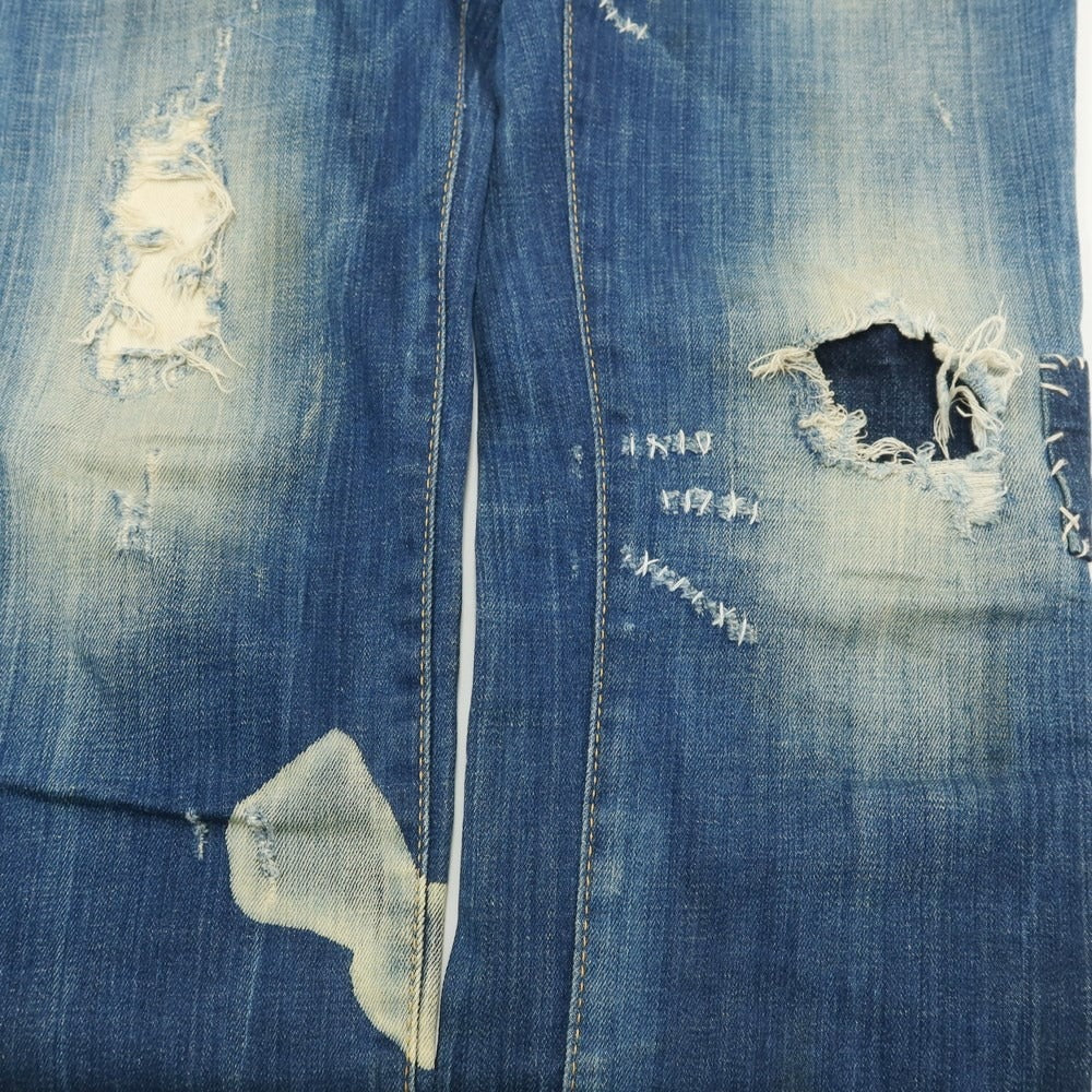 [Used] DSQUARED2 Damaged &amp;amp; Repaired Denim Pants Jeans Blue [Size 46] [BLU] [S/S/A/W] [Condition Rank C] [Men&