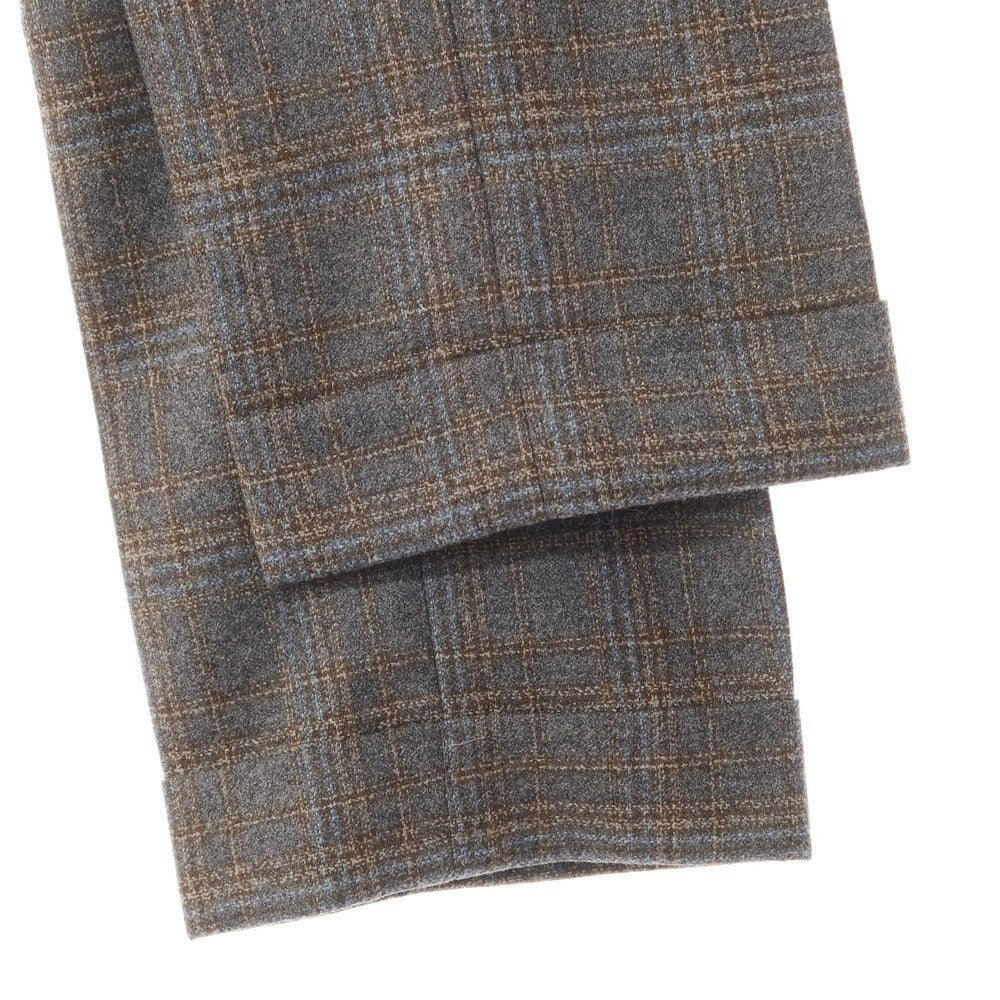 [Used] [Unused] PT TORINO Wool Check Dress Slacks Pants Gray x Brown [Size 46] [GRY] [A/W] [Condition Rank S] [Men&