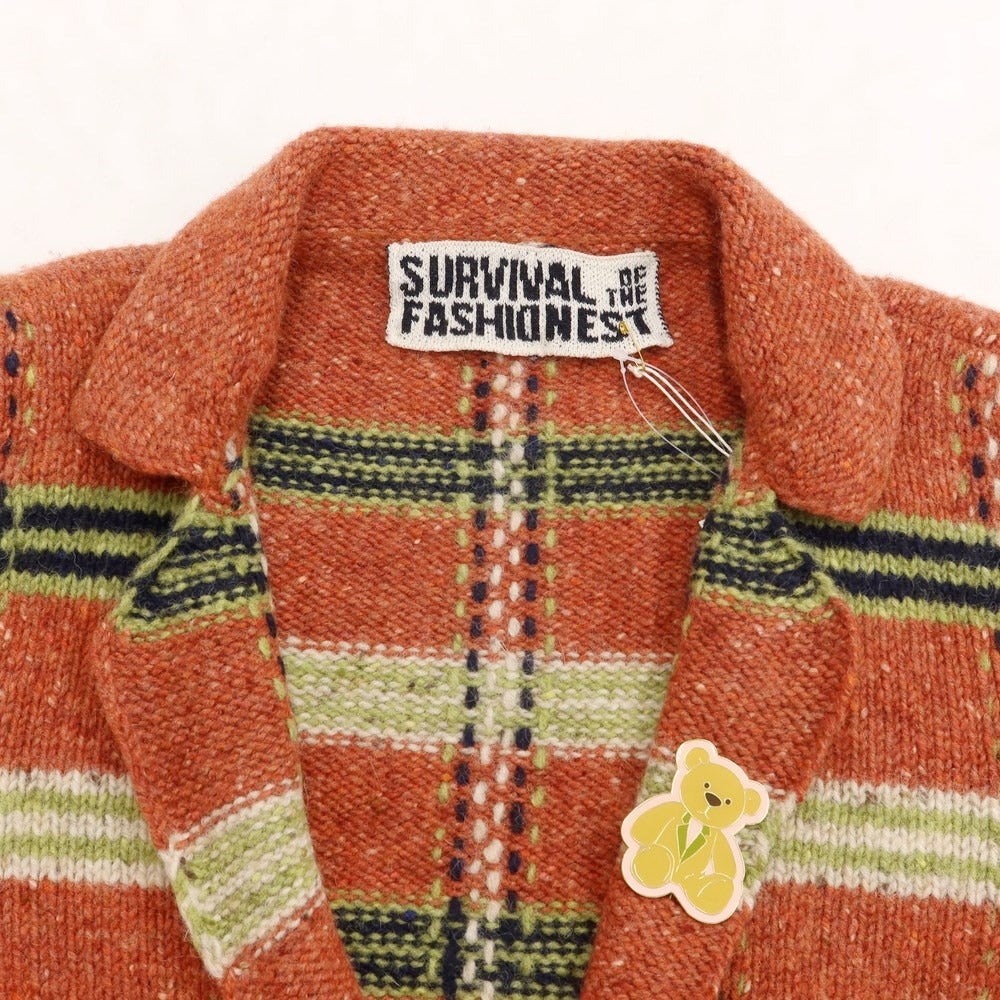 [Used] [Unused] SURVIVAL OF THE FASHIONEST Wool Knit Jacket Terracotta [Size BIG] [BRW] [A/W] [Condition Rank S] [Men&