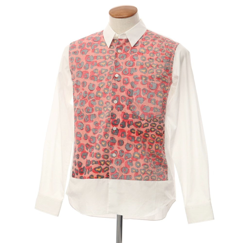 [Used] [Unused] BLACK COMME des GARCONS Broad Cotton Print Shirt White x Red [Size M] [WHT] [S/S/A/W] [Condition Rank S] [Men&