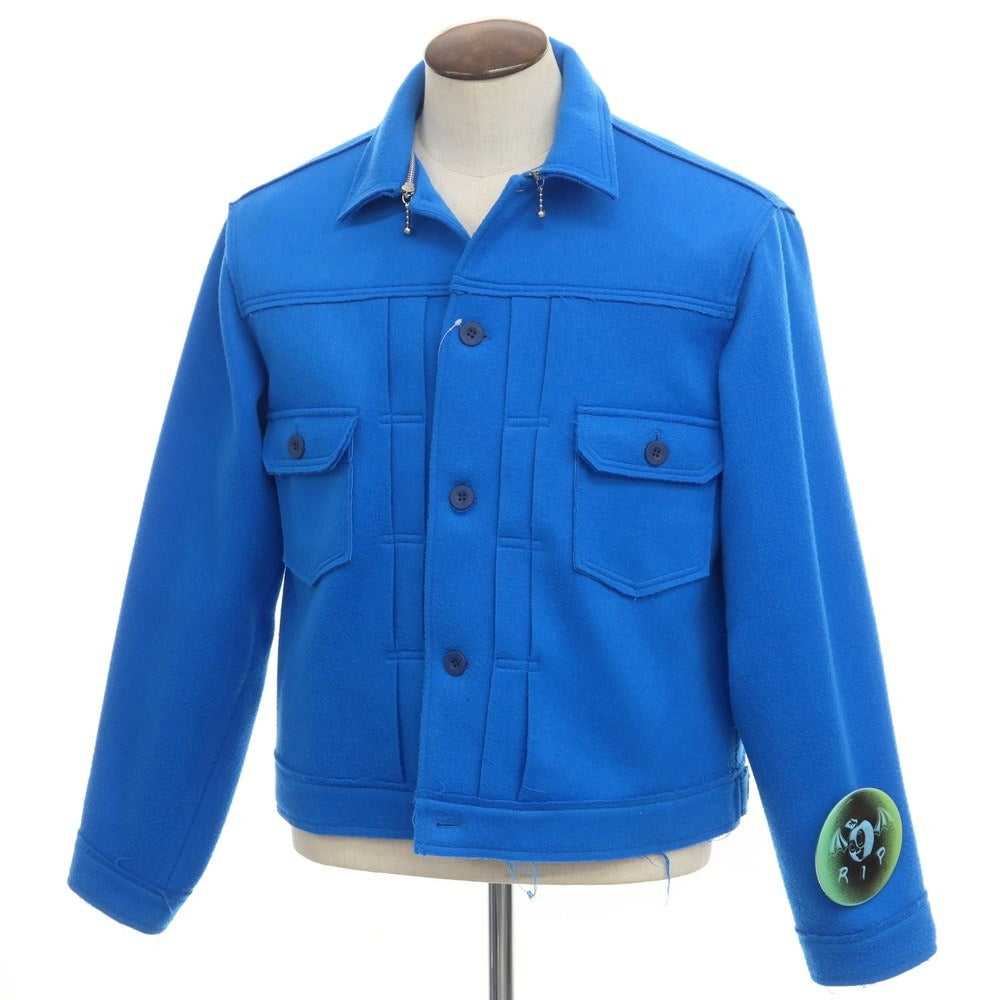 [Used] Ninety-Nine Percent Is 99%IS- Wool Nylon Work Jacket Blouson Blue [Size 4] [BLU] [A/W] [Condition Rank C] [Men&