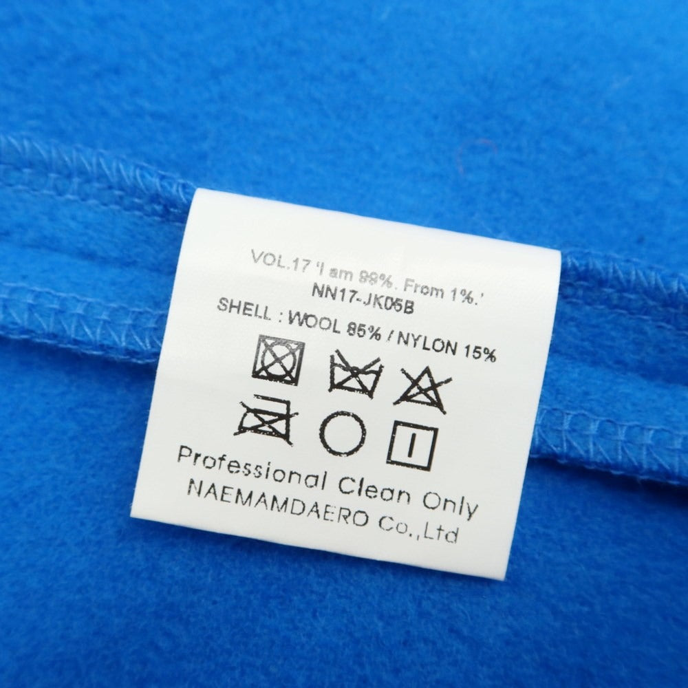 ナインティナイン パーセント イズ 99%IS- ウールナイロン ワークジャケット ブルゾン ブルー【サイズ4】【メンズ】