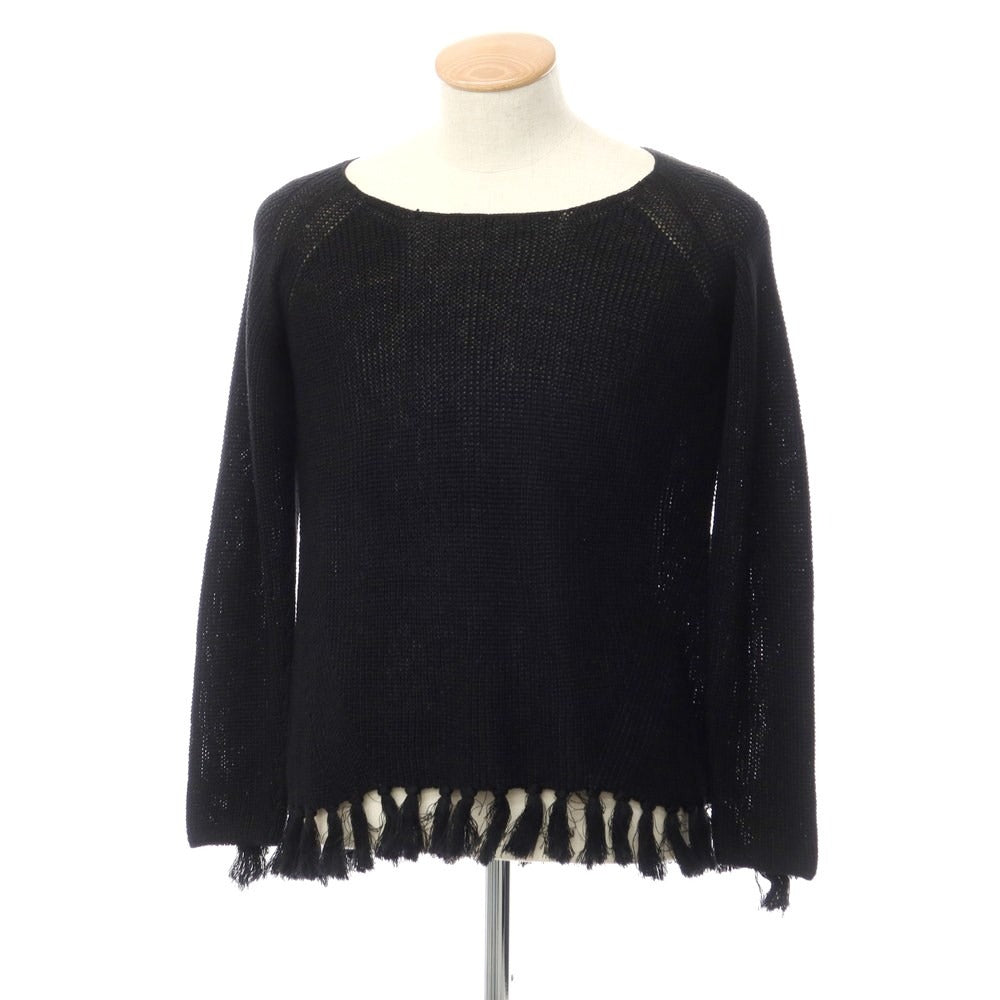 [Used] NOMA td Cotton Linen Fringe Pullover Knit Black [Size 1] [BLK] [S/S] [Condition Rank B] [Men&