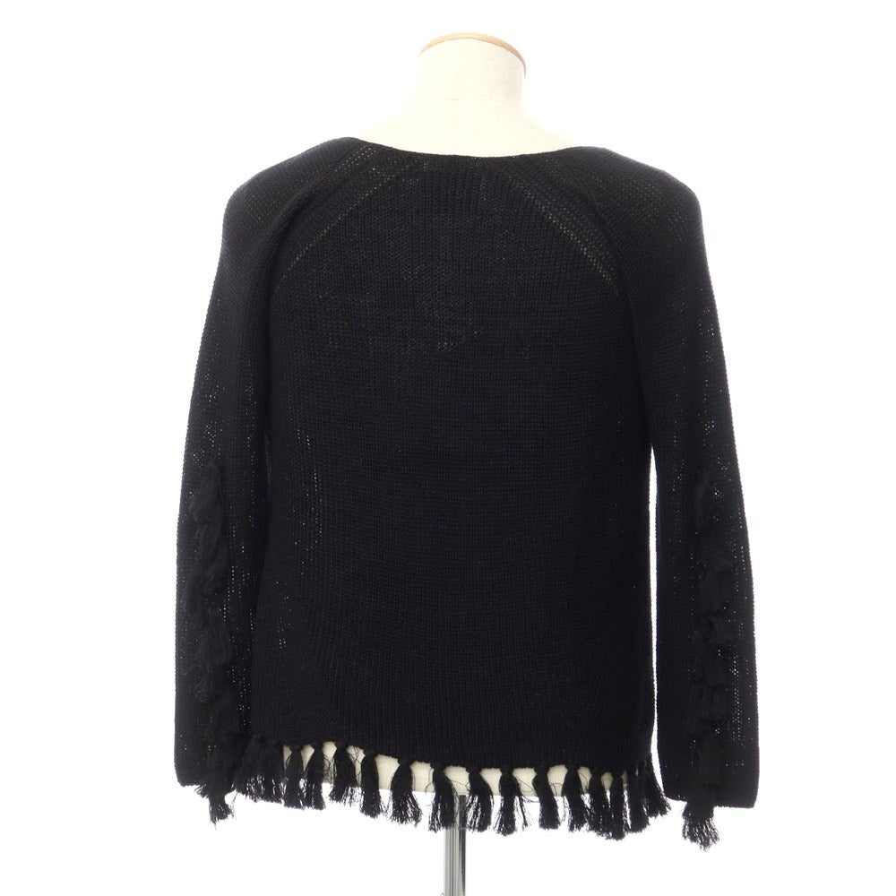 [Used] NOMA td Cotton Linen Fringe Pullover Knit Black [Size 1] [BLK] [S/S] [Condition Rank B] [Men&