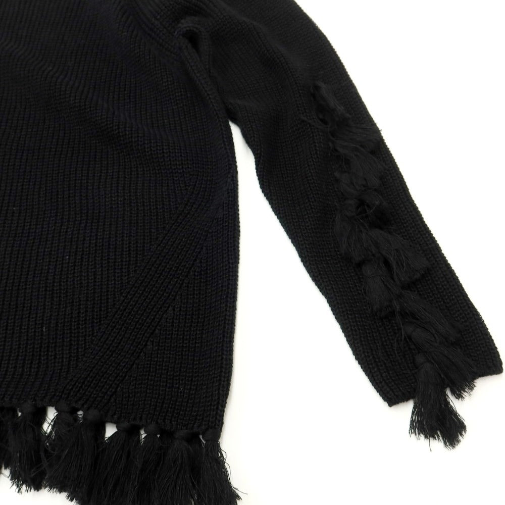 [Used] NOMA td Cotton Linen Fringe Pullover Knit Black [Size 1] [BLK] [S/S] [Condition Rank B] [Men&