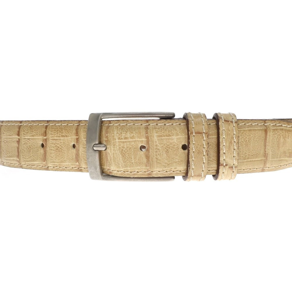 [Used] Andersons Crocodile embossed leather belt, beige [Size 80] [BEI] [S/S/A/W] [Condition Rank C] [Men&