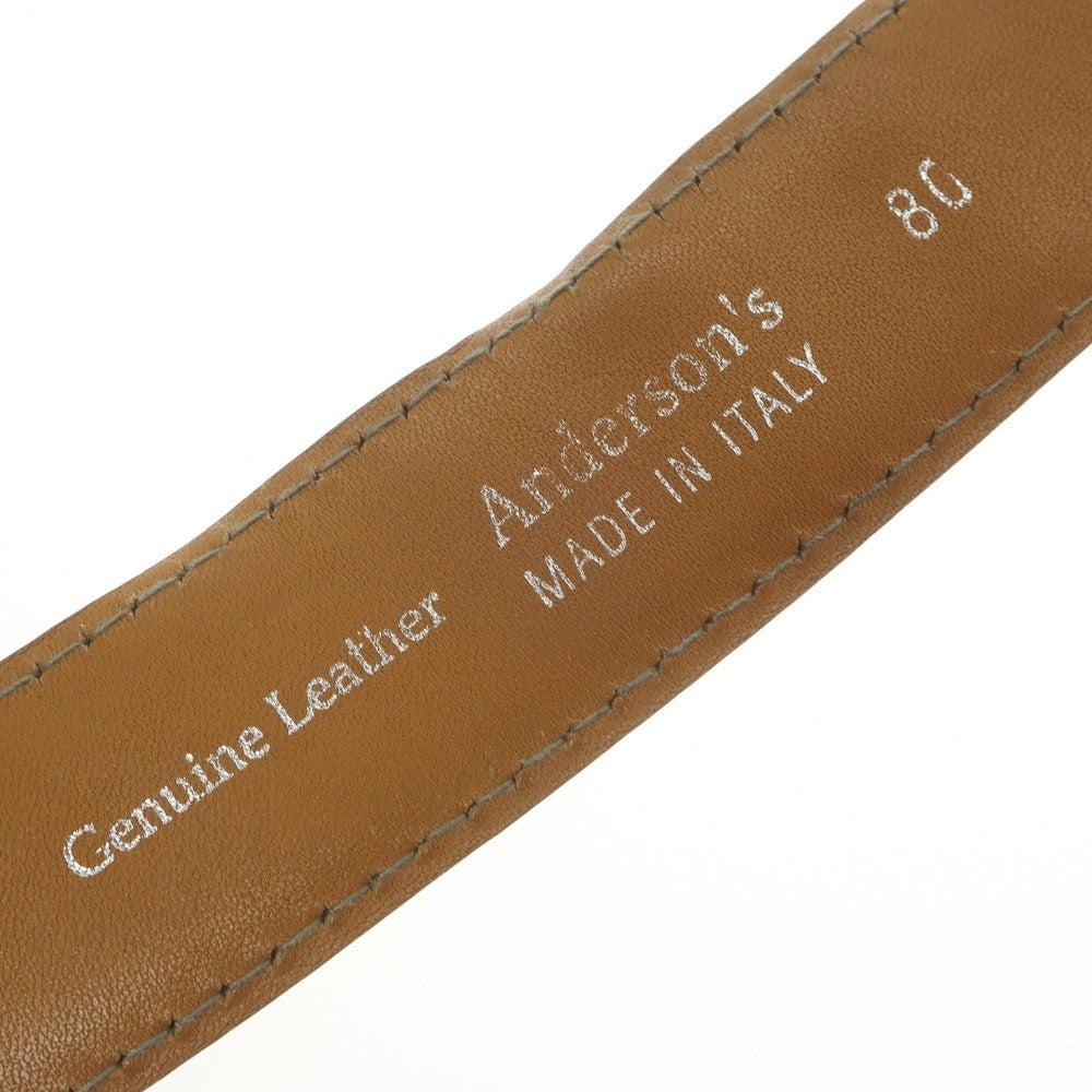[Used] Andersons Crocodile embossed leather belt, beige [Size 80] [BEI] [S/S/A/W] [Condition Rank C] [Men&