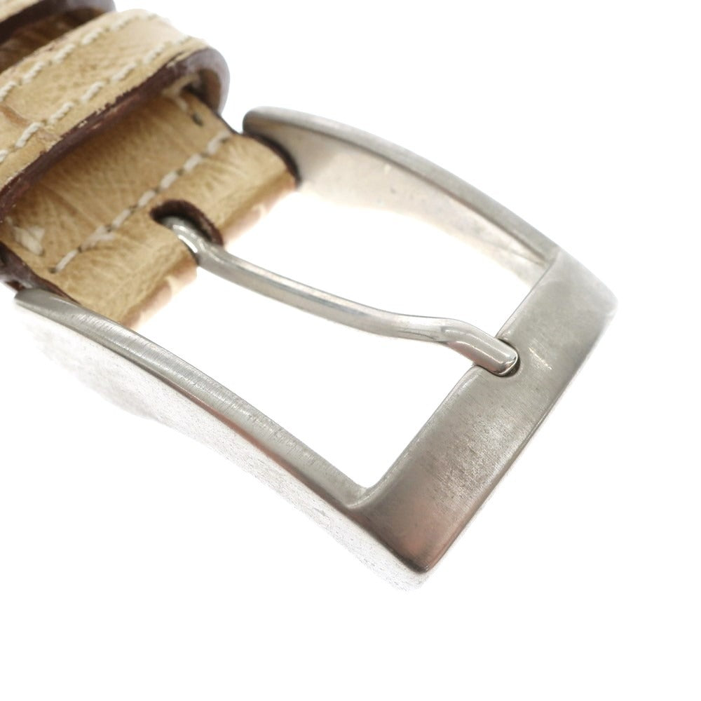 [Used] Andersons Crocodile embossed leather belt, beige [Size 80] [BEI] [S/S/A/W] [Condition Rank C] [Men&