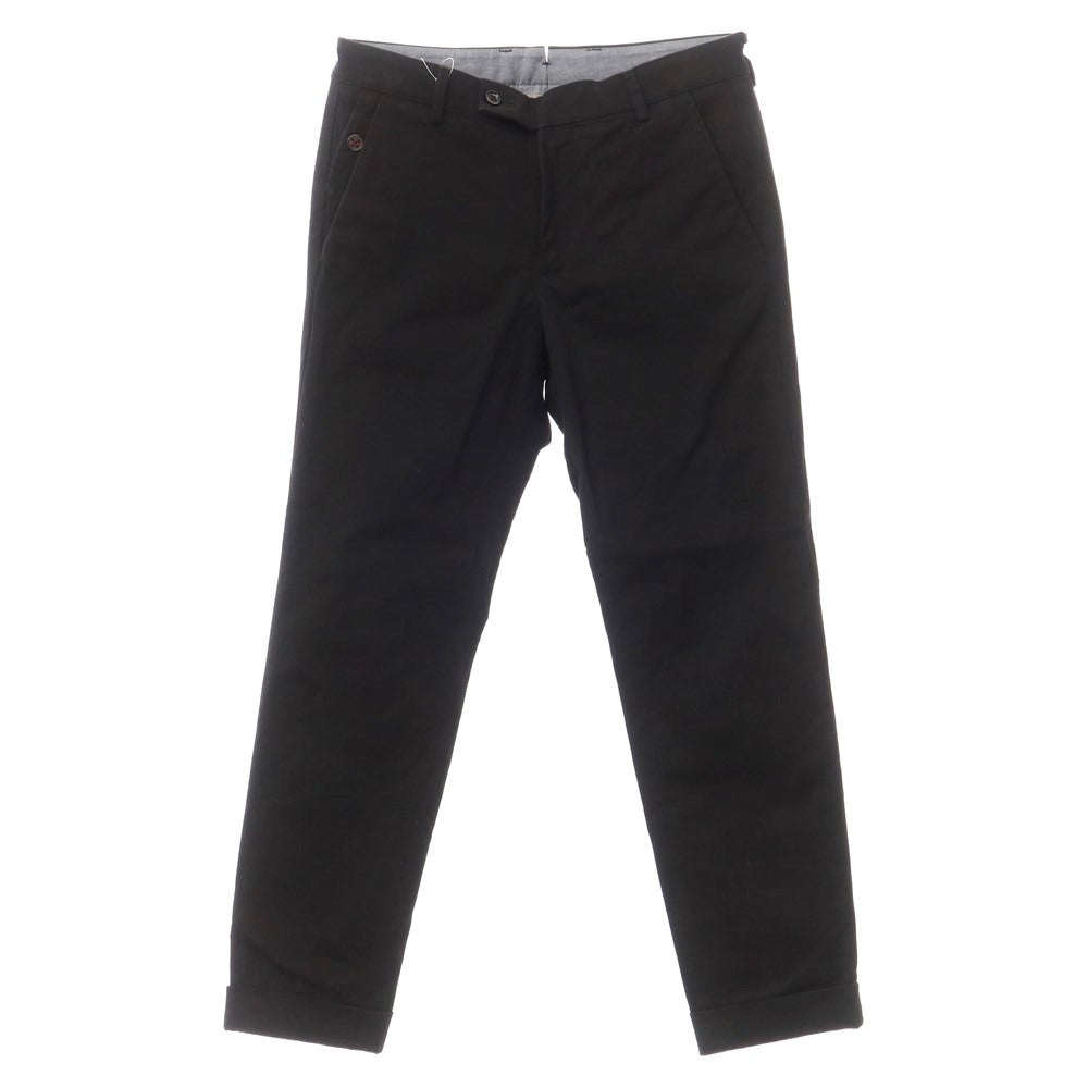 [Used] BERWICH Stretch Cotton Casual Slacks Pants Black [44] [Condition Rank C] [Men&