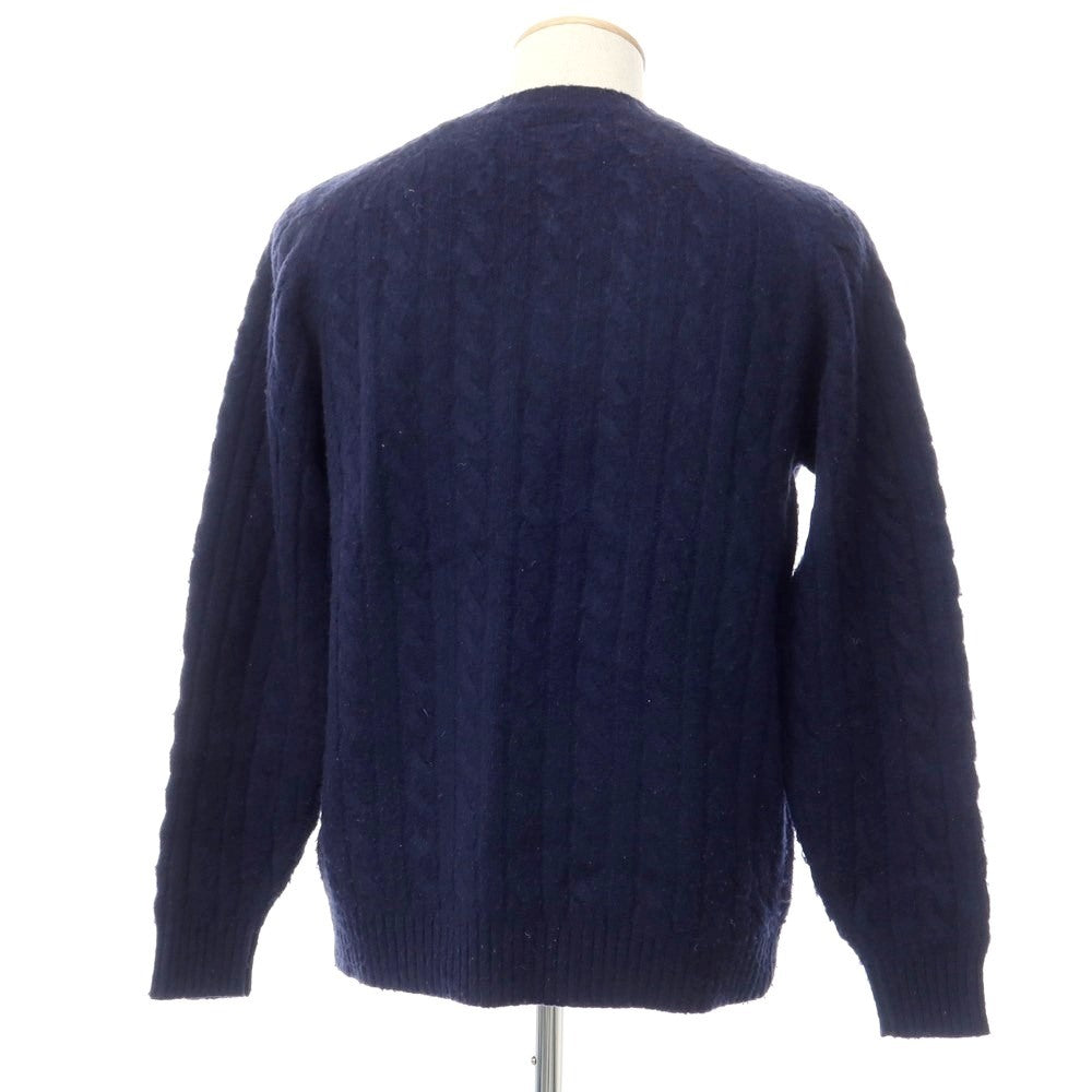[Used] BEAMS PLUS Mid-gauge wool nylon cable knit navy [Size M] [NVY] [A/W] [Condition Rank D] [Men&