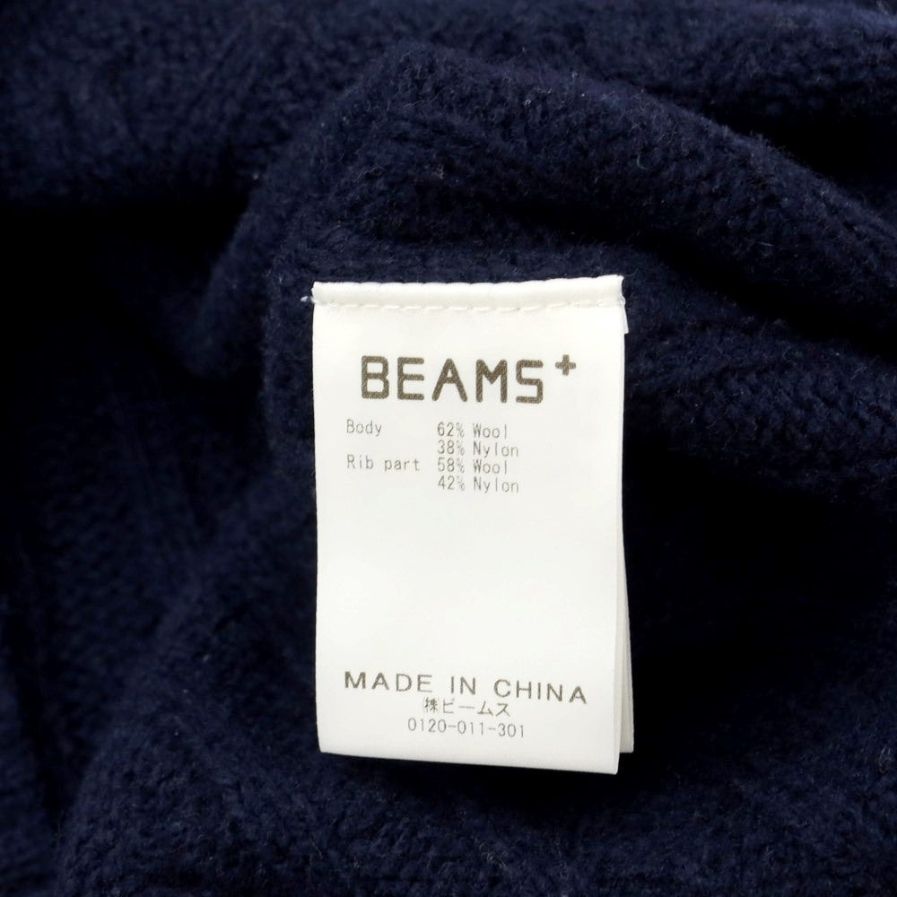 [Used] BEAMS PLUS Mid-gauge wool nylon cable knit navy [Size M] [NVY] [A/W] [Condition Rank D] [Men&