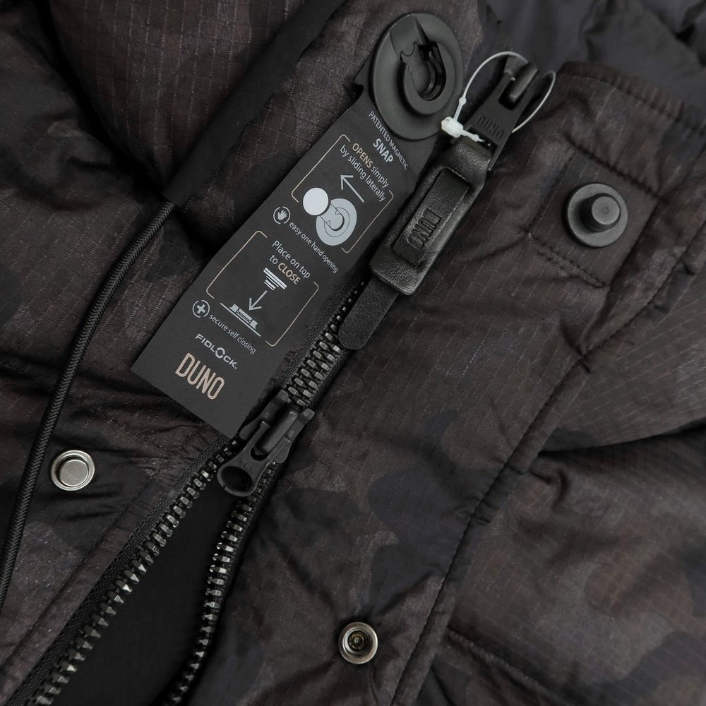[Used] [Unused] DUNO Nylon Packable Camouflage Down Coat Dark Gray x Black x Khaki Brown [Size 48] [GRY] [A/W] [Condition Rank S] [Men&