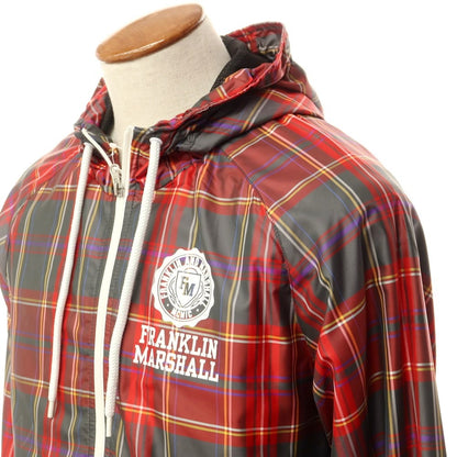 [Used] [Unused] Franklin &amp;amp; Marshall FRANKLIN &amp;amp; MARSHALL Polyester Check Hooded Blouson Red [M] [Condition Rank S] [Men&