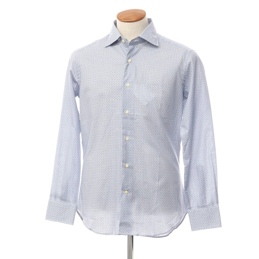 [Used] Quid QJD Cotton Print Shirt Blue x White x Gray [Size 39] [BLU] [S/S/A/W] [Condition Rank A] [Men&