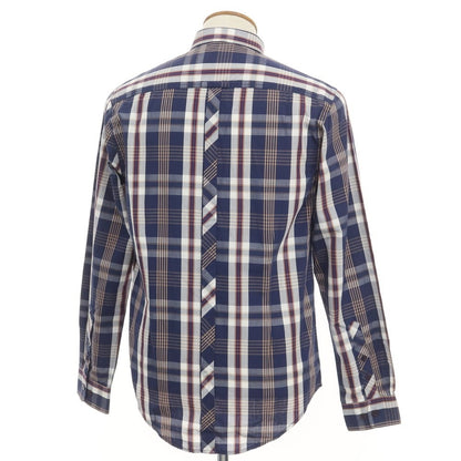 [Used] [Unused] Merc London Cotton Check Button-down Casual Shirt Navy x White [Size M] [NVY] [S/S/A/W] [Condition Rank S] [Men&