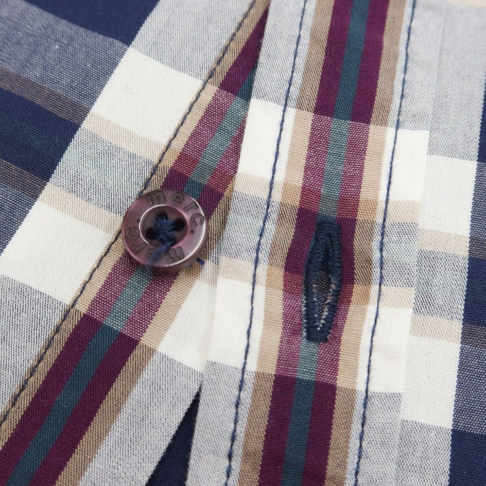 [Used] [Unused] Merc London Cotton Check Button-down Casual Shirt Navy x White [Size M] [NVY] [S/S/A/W] [Condition Rank S] [Men&