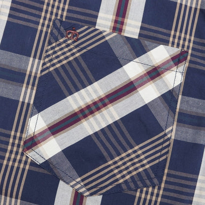 [Used] [Unused] Merc London Cotton Check Button-down Casual Shirt Navy x White [Size M] [NVY] [S/S/A/W] [Condition Rank S] [Men&