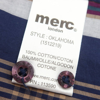 [Used] [Unused] Merc London Cotton Check Button-down Casual Shirt Navy x White [Size M] [NVY] [S/S/A/W] [Condition Rank S] [Men&
