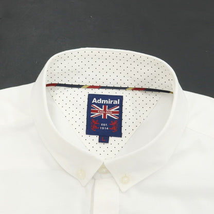 [Used] [Unused] Admiral Cotton Button-down Casual Shirt White [Size L] [WHT] [S/S/A/W] [Condition Rank S] [Men&