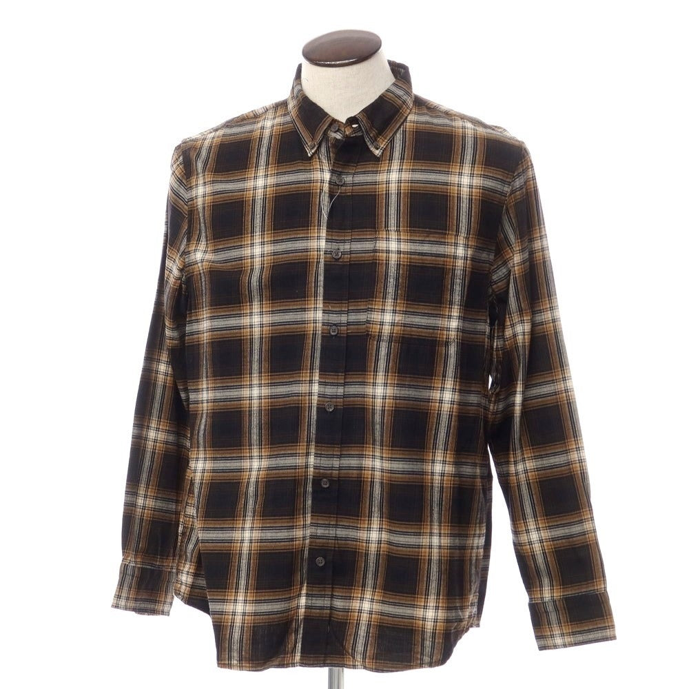 [Used] Banana Republic Cotton Check Button-down Casual Shirt Brown x Black [Size L] [BRW] [S/S/A/W] [Condition Rank A] [Men&