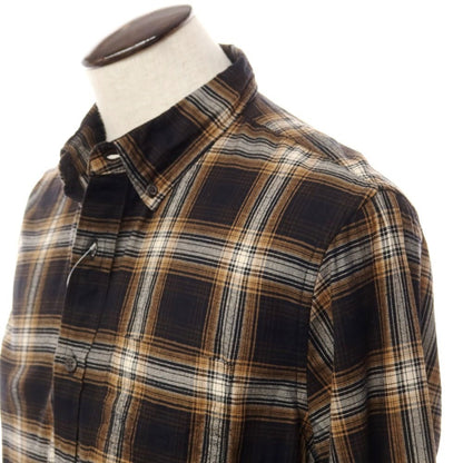 [Used] Banana Republic Cotton Check Button-down Casual Shirt Brown x Black [Size L] [BRW] [S/S/A/W] [Condition Rank A] [Men&