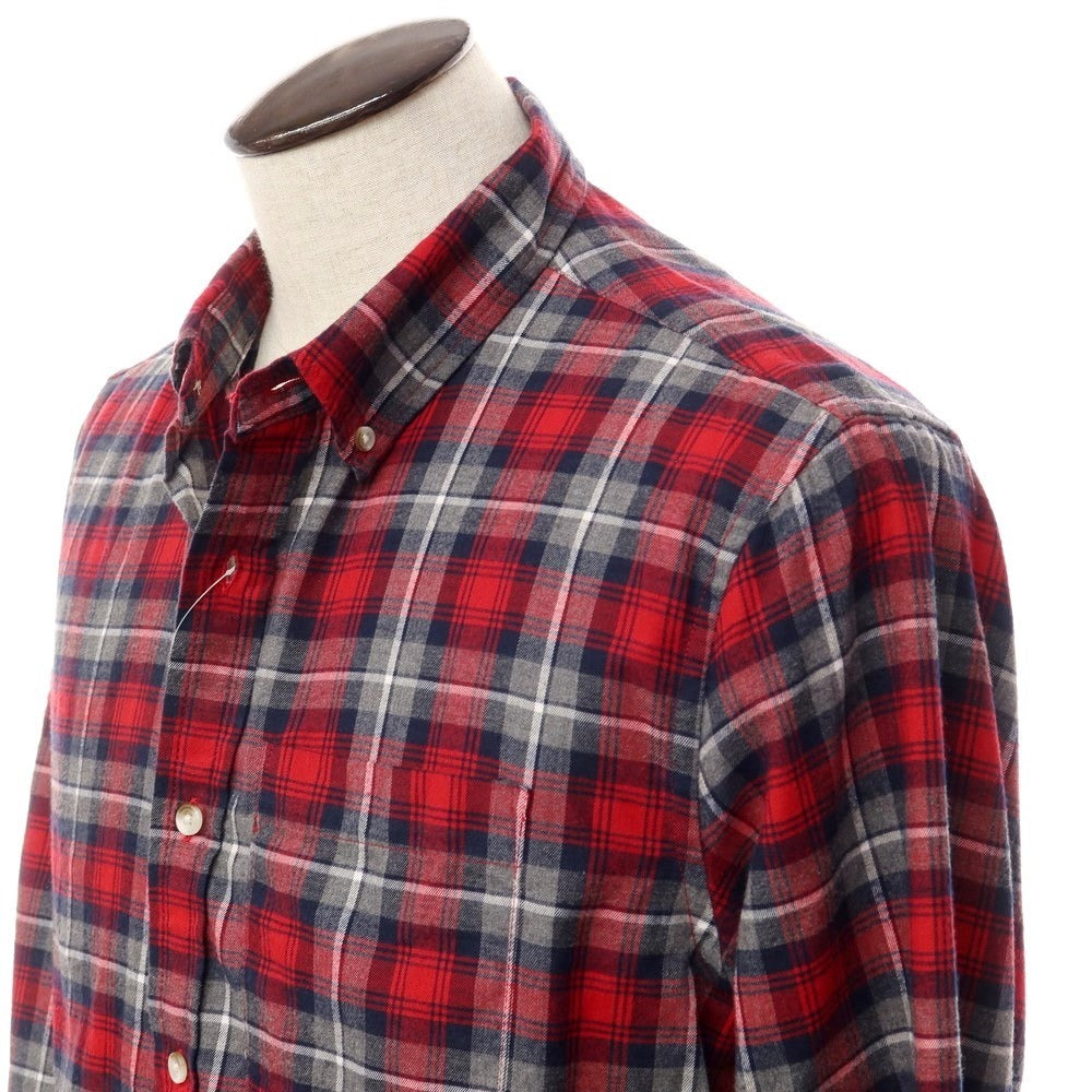 [Used] Banana Republic Cotton Polyester Button-down Flannel Shirt Red x Gray [Size L] [RED] [S/S/A/W] [Condition Rank A] [Men&