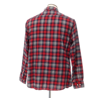 [Used] Banana Republic Cotton Polyester Button-down Flannel Shirt Red x Gray [Size L] [RED] [S/S/A/W] [Condition Rank A] [Men&