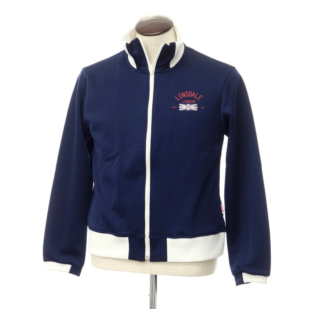 [Used] LONSDALE Polyester Zip-up Jersey Navy x White [Size L] [NVY] [S/S/A/W] [Condition Rank A] [Men&