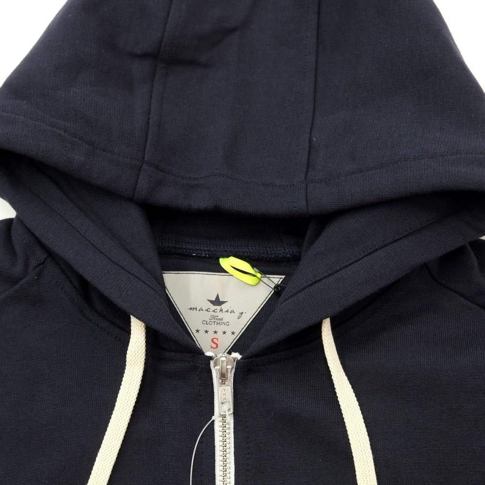 [Used] MACCHIA J Cotton Zip-up Hoodie Navy x White [Size S] [NVY] [A/W] [Condition Rank B] ​​[Men&