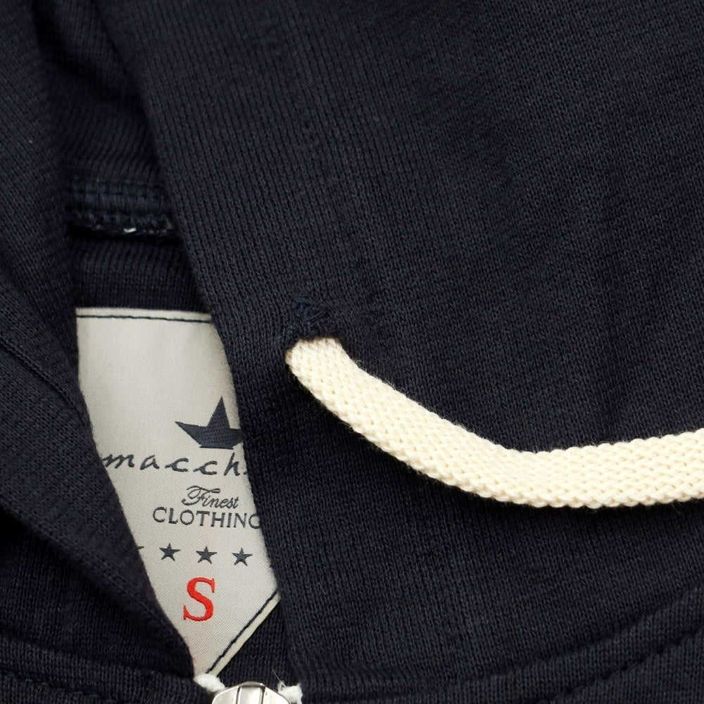 [Used] MACCHIA J Cotton Zip-up Hoodie Navy x White [Size S] [NVY] [A/W] [Condition Rank B] ​​[Men&